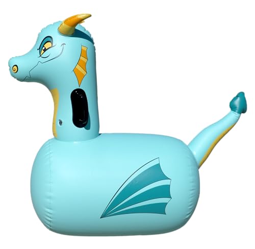 Hop N Go Inflatable Blue Dragon Bouncy Riding