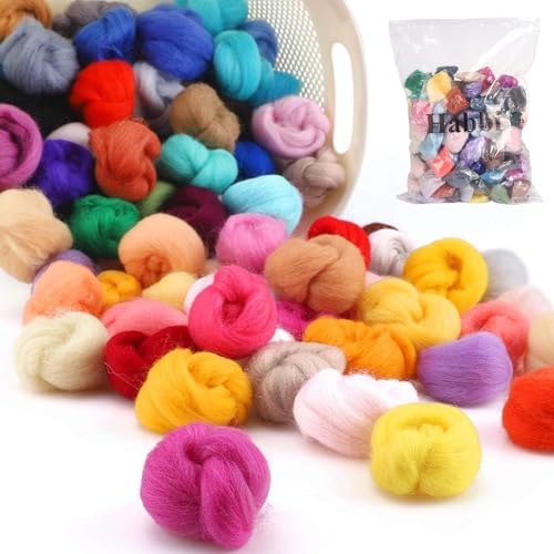 100 Colors Needle Felting Wool Roving