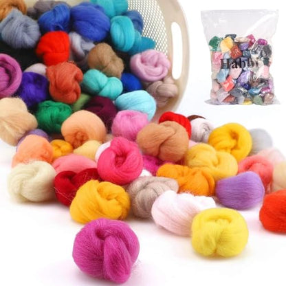 100 Colors Needle Felting Wool Roving