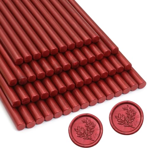 52pcs Wine Red Wax Sealing Sticks