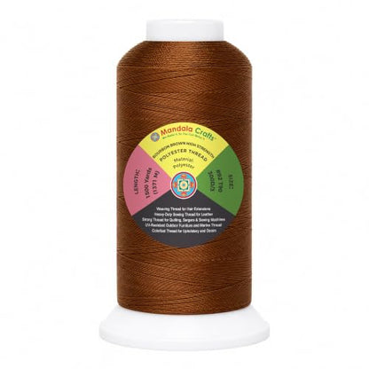 Bourbon Brown Tex 90 Upholstery Polyester Heavy Duty Thread