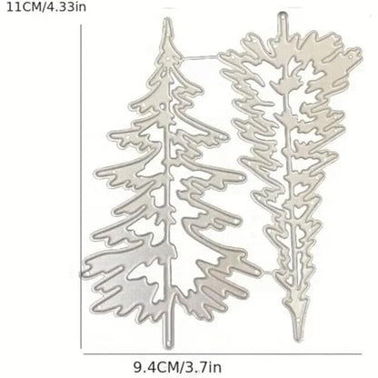Metal Cutting Dies DIY Merry Christams Embossing Stencil Template Scrapbooking Card Making Mold Photo Album Arts Crafts Tools (2 Count)