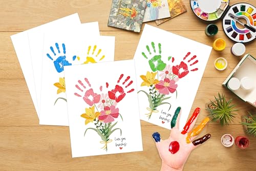 Love You Bunches Handprint Keepsake Card Making Kit (10 Count)