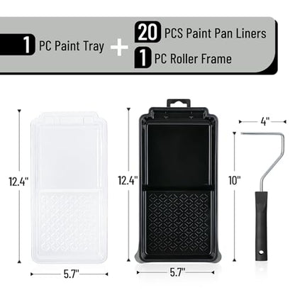 Bates 4 Inch Paint Tray Set (22 Count)
