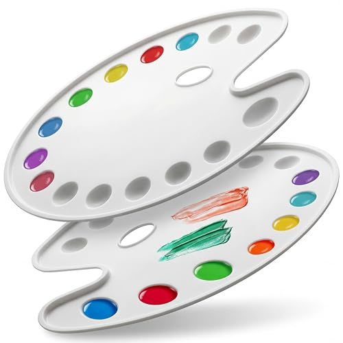 14 Well Oval Paint Palette (2 Count)