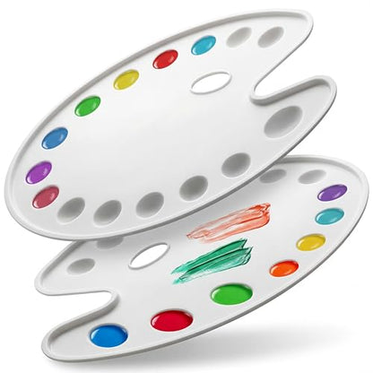 14 Well Oval Paint Palette (2 Count)