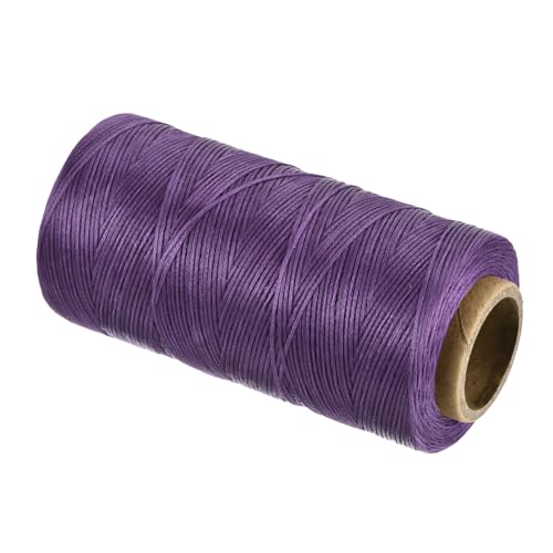 Waxed Thread 284 Yard 0.8mm 150D Flat Wax Thread Polyester Waxed String for Leather Sewing Hand Weaving Book Binding Home Decoration