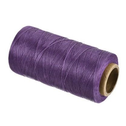 Waxed Thread 197 Yard 1mm 210D Flat Wax Thread Polyester Waxed String for Leather Sewing Hand Weaving Book Binding Home Decoration