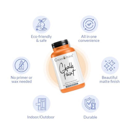 Chalk Paint Bright Orange 16 fl oz 500 ml (16 Fl Oz)