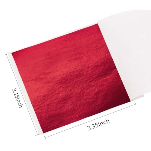Gold Leaf Sheets for Art Red Foil 300Pcs