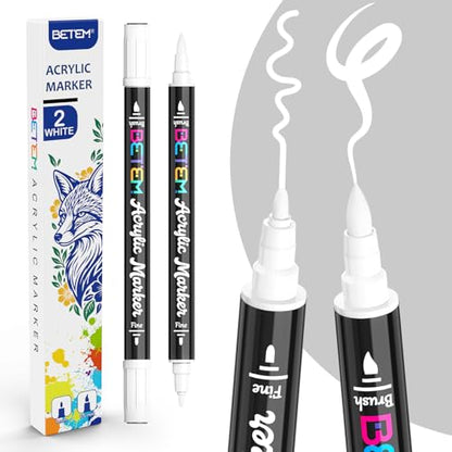 2 White Paint Markers for Glass (10 Count)
