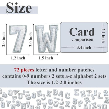 Letter and Number Iron On Patches (72 Count)