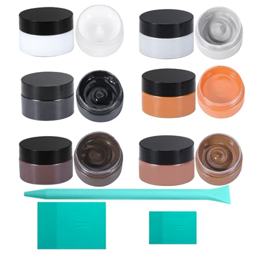 6 Color Chalk Paste Paint Kit with 3 Silicone Squeegees