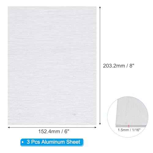6061 T651 Aluminum Sheet Metal 6 x 8 x 1 (3 Count)