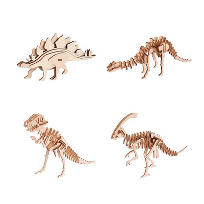 3D Wooden Puzzles for Kids Ages 8+ (4 Count)