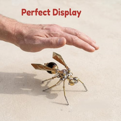 3D Metal Puzzle Model Mechanical Kits for Adults Teens Steampunk Hornet Insect 140+ Parts 2 (100 Count)