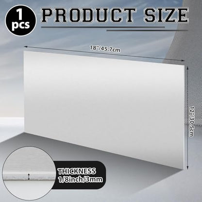 1 Pack 5052 Aluminum Sheet Metal 12" x 18" Aluminum Plate 1
