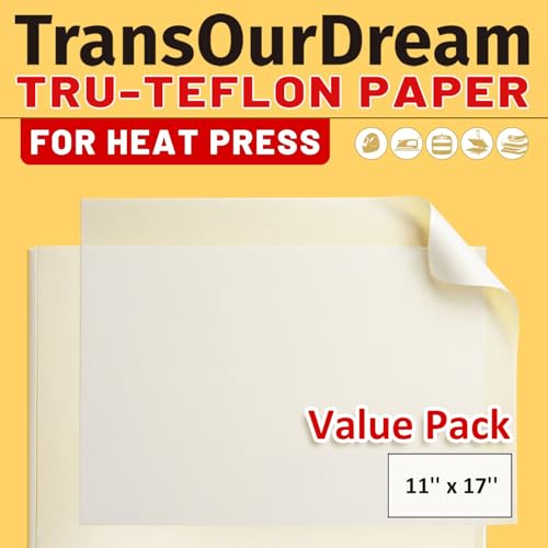 Heat Transfer Paper Supplies 40 Sheets PTFE Teflon Paper 16.5x11.7 inch for Heat Press