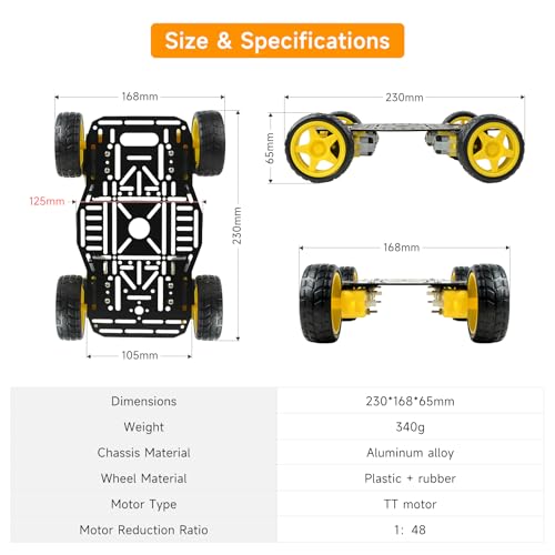 4WD Robot Chassis Kit for Arduino Raspberry Pi