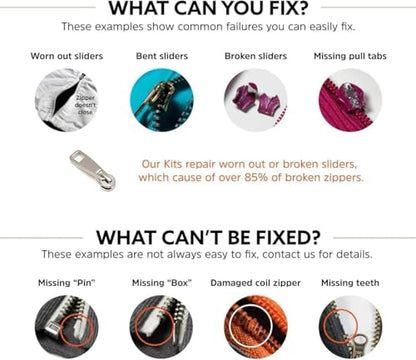 Metal Zipper Repair Kit for Jackets
