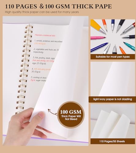 Blank Spiral Notebook Journal 8.5” x 11”