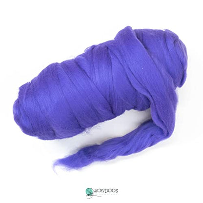 Colored Natural Wool roving (16 Ounce)