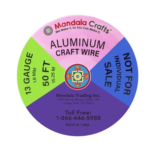 13 GA Green Brown Red Assorted Anodized Aluminum Craft Wire
