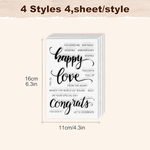 4 Sheets Clear Stamps with Scripture (4 Count)