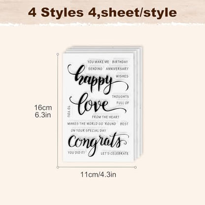 4 Sheets Clear Stamps with Scripture (4 Count)