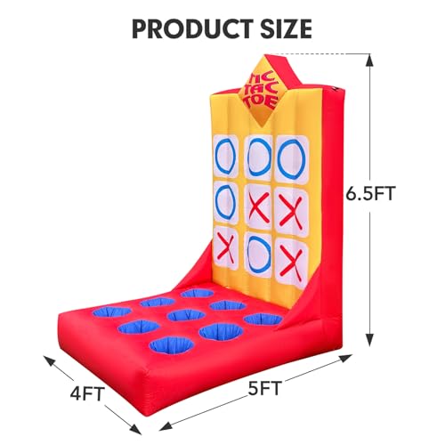Inflatable Ball Toss Carnival Game with Built (10 Count)