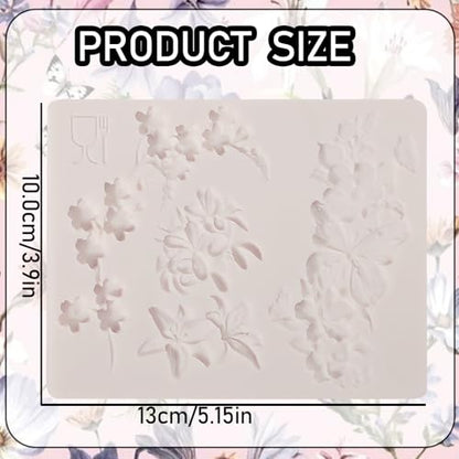 1 Pcs 3D Embossed Flower Fondant Mold