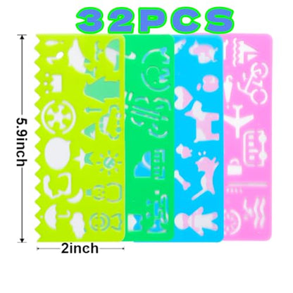 32 pcs Drawing Stencils