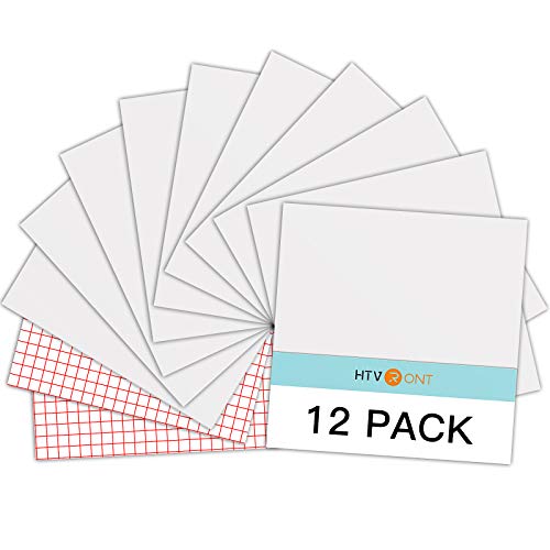 Matte White Permanent Vinyl 12 Pack 12"x12" Compatible with Cricut (12 Count)