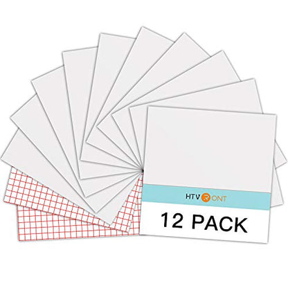 Matte White Permanent Vinyl 12 Pack 12"x12" Compatible with Cricut (12 Count)