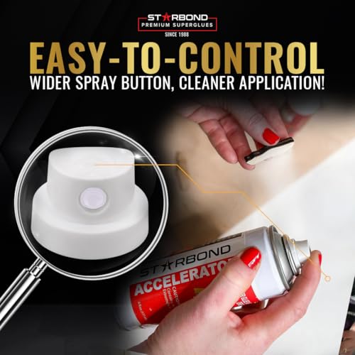 2 oz Thick CA Glue with 6 oz Aerosol Activator Bundle Premium Cyanoacrylate Super Glue for Mitre Joint Bonding (2 Ounce)