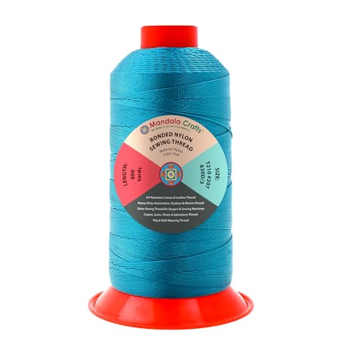 Size 207 630D T210 Teal Bonded Nylon Thread