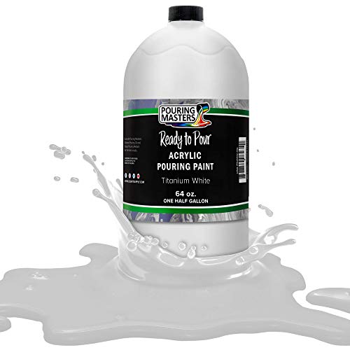 Titanium White Acrylic Ready to Pour Pouring Paint (64 Fl Oz)