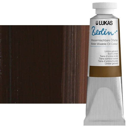 Berlin Pro Artists Water Mixable Oil Paint 37 ml Tube Burnt Umber