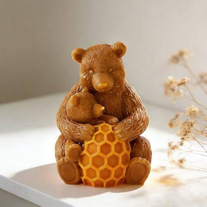 Honeycomb Bear Cylinder Candle & Resin Mold