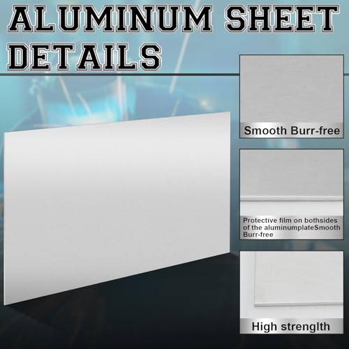 2 Pack 5052 Aluminum Sheet Metal 9" x 12" Aluminum Plate 1 (2 Count)