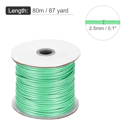 Waxed Cord 2.5mm Waxed Polyester Cord 87 Yard Wax String for Bracelet Making