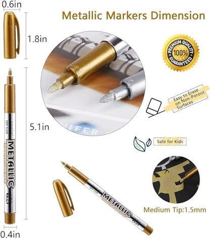 Metallic Marker Pens (8 Count)