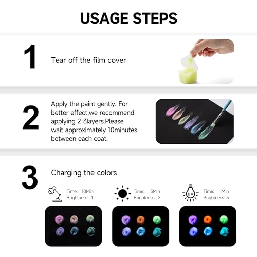 Glow in The Dark Jelly Gouache Paint Set