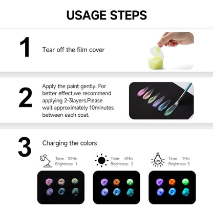 Glow in The Dark Jelly Gouache Paint Set