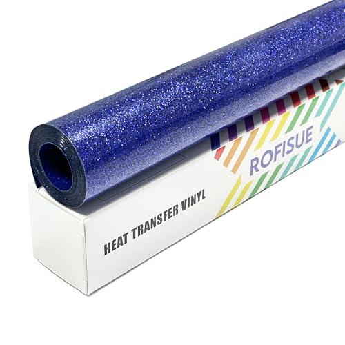 Deep Blue Purple Glitter Heat Transfer Vinyl 12" x6FT