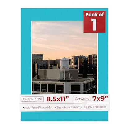 8.5x11 Mat Bevel Cut for 7x9 Photos