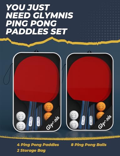 Ping Pong Paddles Set of 4 (12 Count)