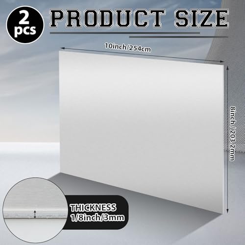 2 Pack 5052 Aluminum Sheet Metal 8" x 10" Aluminum Plate 1 (2 Count)