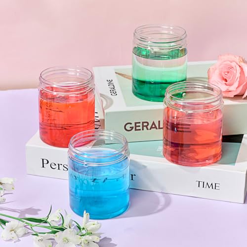 36 Pack 8 OZ Plastic Jars Clear Cosmetic Container with Lids (36 Count)