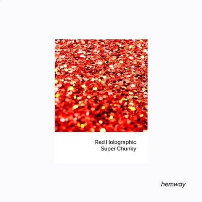 Resin Glitter Red Holographic 100g Super Chunky (3.5 Ounce)